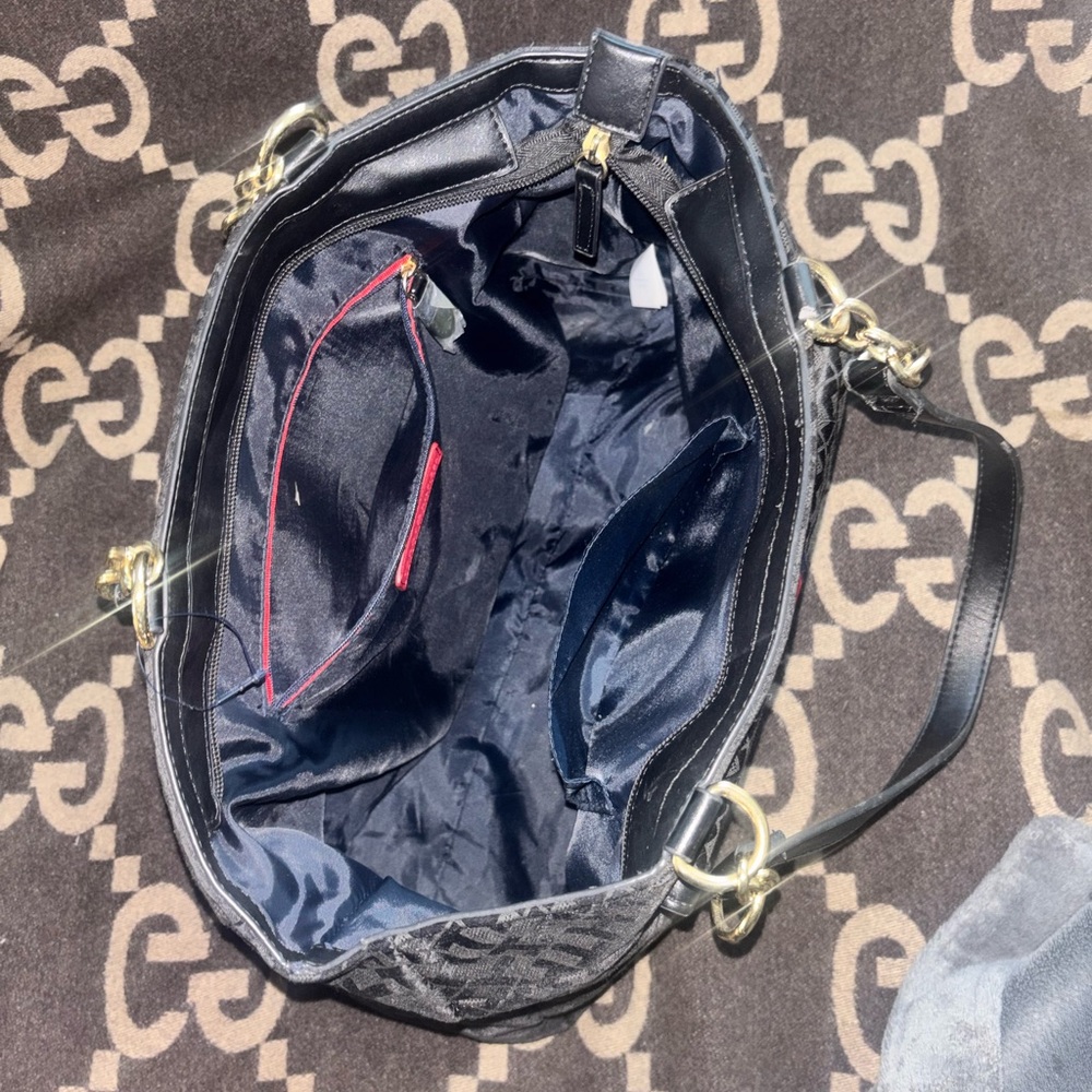 Elegant Black Designer Tote Bag